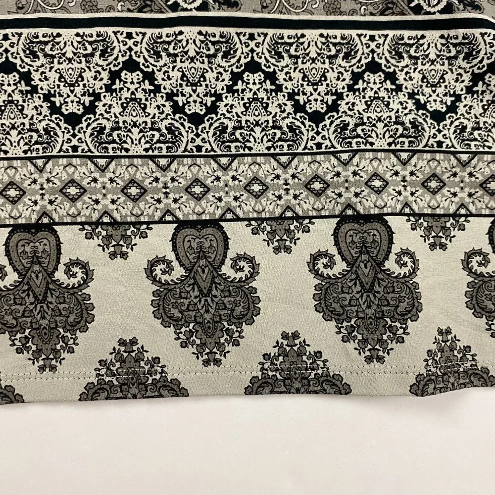 NWOT J. Jill Wearever Collection Long Sleeve Paisley Border Tunic Top Blouse M - Picture 5 of 16